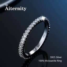 925 Sterling Silver Female Single Tail Ring100% Pass Diamond Tester Pen Moissanite Ring Matching Wedding Diamond Band for Women
