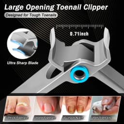 5PCS Heavy Duty Toenail Clippers Kit for Thick Toenails Toe Ingrown Nail Clippers for Seniors Men Large Slanted Nail Clipper Set