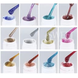 12 Colors Liner Gel Nail Kits for French Stripe Line Graffiti Painting Gel Glitter Nail Gel Polish DIY Design Manicure Varnish