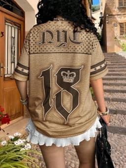 Fashion Print Woman T Shirt Girl Oversize Daily Top Female Creativity Sport Streettshirt V-Neck T-Shirt Casual Clothes Women's