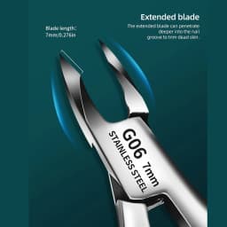 Professional Stainless Steel Cuticle Trimmer with Sharp Blade - Dual Spring Nail Clipper for Precise Manicure & Pedicure