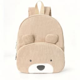 Cross-border explosion cute bear backpack corduroy primary school bag fashion casual backpack cartoon plush bag