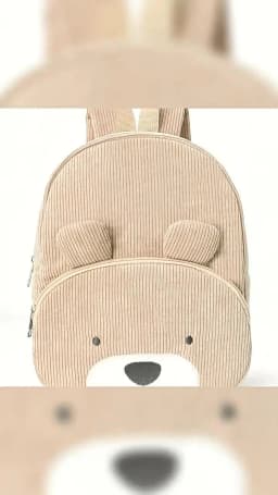 Cross-border explosion cute bear backpack corduroy primary school bag fashion casual backpack cartoon plush bag