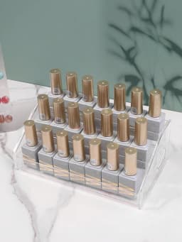 3 Layers Acrylic Nail Polish Display Rack Transparent Cosmetic Organizer Multi-layer Simple Mounting Rack Stand Holder