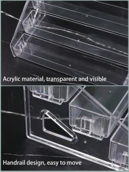 3 Layers Acrylic Nail Polish Display Rack Transparent Cosmetic Organizer Multi-layer Simple Mounting Rack Stand Holder