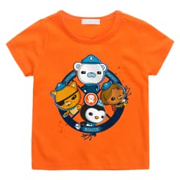 Summer Cartoon Print The Octonauts T-shirts Cartoon Boys/girls Manga 100%Cotton Short Sleeve BoysGirls High Quality T Shirt