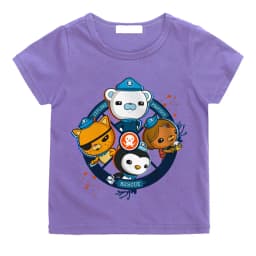 Summer Cartoon Print The Octonauts T-shirts Cartoon Boys/girls Manga 100%Cotton Short Sleeve BoysGirls High Quality T Shirt