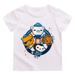 Summer Cartoon Print The Octonauts T-shirts Cartoon Boys/girls Manga 100%Cotton Short Sleeve BoysGirls High Quality T Shirt