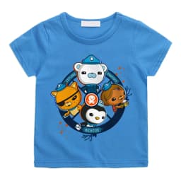 Summer Cartoon Print The Octonauts T-shirts Cartoon Boys/girls Manga 100%Cotton Short Sleeve BoysGirls High Quality T Shirt
