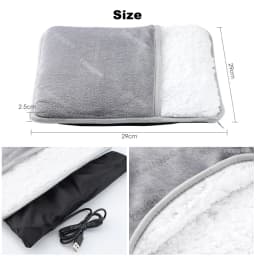 Foot Warmer USB Foot Heater Thermal Foot Heating Pad Soft Plush Warm Foot Cover Electric Heating Feet Warmer for Home Bedroom