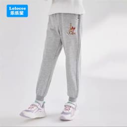 Girls' Fashion Sweatpants Cute Bowknot & Heart Print Kids' Casual Pants Elastic Waist Thin Trousers Children's Activewear HDJ1