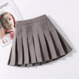 Preppy Girls' Pleated Skirt Set - White & Black Skort for School, Casual Summer Outfit for Kids 5-12 Years