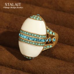 Vintage White Enamel Opal Ring Real For Woman Sea Blue Square Crystal Drop Oil Summer Jewelry Oval Valentine Day Accessories