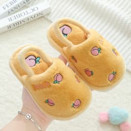 Child Slippers Cotton Baby Boy Warmth Winter Indoor Children Non-slip Girl Cute Cartoon Fluffy Shoes Mother Kids Slipper