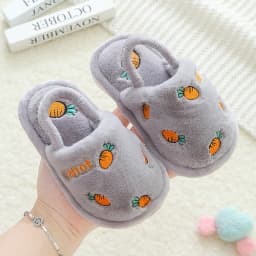 Child Slippers Cotton Baby Boy Warmth Winter Indoor Children Non-slip Girl Cute Cartoon Fluffy Shoes Mother Kids Slipper