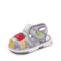 2025 Baby Squeaky Shoes Summer Sandal High Quality Funny Toddler Sound Pre-walking Sneaker Cute Car Patterns For Kid Unisex