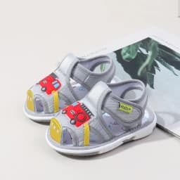 2025 Baby Squeaky Shoes Summer Sandal High Quality Funny Toddler Sound Pre-walking Sneaker Cute Car Patterns For Kid Unisex