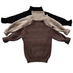 2026 Autumn Winter Comfort Kids Turtleneck Pullover Sweaters Solid Boys Girls Matching Knit Tops Toddler Warm Knitwear Sweaters