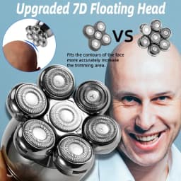 Mens 7 Blade Razor Replacement Shaving Heads Floating Washable Electric 7D Shavers Trimmers Kit Cutter Blades