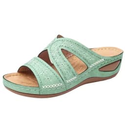 Summer 2026 Women's Sandals with Exposed Toes, Retro Anti Slip Leather Casual Women's Fashionable Versatile Sandals