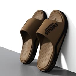 Men's Fashion Slide Sandals Summer Non-Slip Comfortable Flat Sole Slippers for Indoor & Outdoor Wear Trendy Breathable Home Shoe