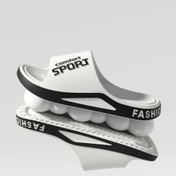 Men's Fashion Slide Sandals Summer Non-Slip Comfortable Flat Sole Slippers for Indoor & Outdoor Wear Trendy Breathable Home Shoe