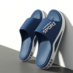 Men's Fashion Slide Sandals Summer Non-Slip Comfortable Flat Sole Slippers for Indoor & Outdoor Wear Trendy Breathable Home Shoe