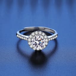 925 Sterling Silver Heart Moissanite Ring Open Adjustable Engagement For Women Wedding Fashion Jewelry Party Gifts