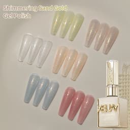 XEIJAYI 6pcs 15ml Gel Nail Polish Set,UV LED Soaking Nail Gel, Semi-Permanent, DIY Salon Quality Nail Art Gel For Spring