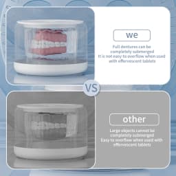 50KHZ Ultrasonic Braces Cleaning Machine USB rechargeable Multi-function Invisible Retainer Denture Machine Jewelry High Frequen