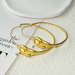 Euor Fashion Alloy Plated Ears' Shaped Hoop Earrings for Women Jewelry, Gorgeous Holiday Daily Collection Earring Accessories