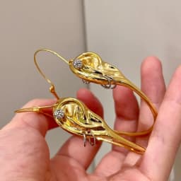Euor Fashion Alloy Plated Ears' Shaped Hoop Earrings for Women Jewelry, Gorgeous Holiday Daily Collection Earring Accessories