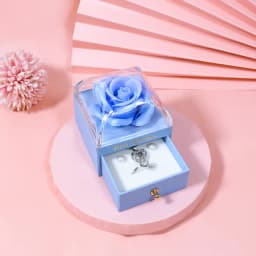 Heart Pendant Necklaces For Women With Rose Flower Gift Box Girlfriend Mother Family Birthday Fashion Romantic Surprise Gifts