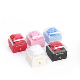 Heart Pendant Necklaces For Women With Rose Flower Gift Box Girlfriend Mother Family Birthday Fashion Romantic Surprise Gifts