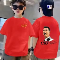 Summer Cotton Children T-shirt CR7 Ronaldo Breathable Boy Casual Fashion Short Sleeve Kid Idol Clothes Sport Baby Tee Tops