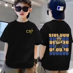 Summer Cotton Children T-shirt CR7 Ronaldo Breathable Boy Casual Fashion Short Sleeve Kid Idol Clothes Sport Baby Tee Tops