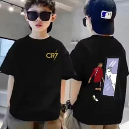 Summer Cotton Children T-shirt CR7 Ronaldo Breathable Boy Casual Fashion Short Sleeve Kid Idol Clothes Sport Baby Tee Tops