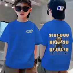 Summer Cotton Children T-shirt CR7 Ronaldo Breathable Boy Casual Fashion Short Sleeve Kid Idol Clothes Sport Baby Tee Tops