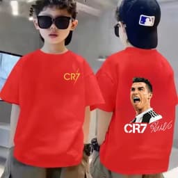 Summer Cotton Children T-shirt CR7 Ronaldo Breathable Boy Casual Fashion Short Sleeve Kid Idol Clothes Sport Baby Tee Tops