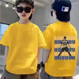 Summer Cotton Children T-shirt CR7 Ronaldo Breathable Boy Casual Fashion Short Sleeve Kid Idol Clothes Sport Baby Tee Tops