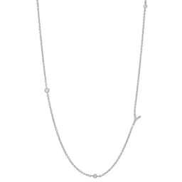 ANDYWEN 925 Sterling Silver Gold Letter Plain Pendant Choker Charm Initial A M Alphabet Necklace 26 Letter Women Fine Jewelry
