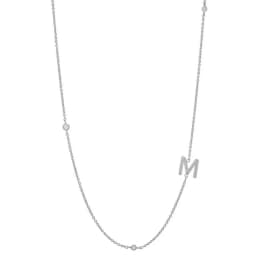 ANDYWEN 925 Sterling Silver Gold Letter Plain Pendant Choker Charm Initial A M Alphabet Necklace 26 Letter Women Fine Jewelry