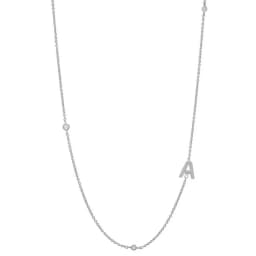ANDYWEN 925 Sterling Silver Gold Letter Plain Pendant Choker Charm Initial A M Alphabet Necklace 26 Letter Women Fine Jewelry
