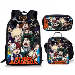 My Hero Academy backpack three piece set My Hero Academy shoulder bag pencil case backpack