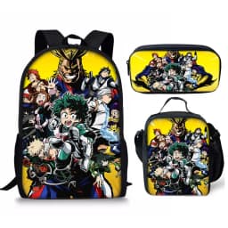 My Hero Academy backpack three piece set My Hero Academy shoulder bag pencil case backpack