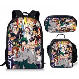 My Hero Academy backpack three piece set My Hero Academy shoulder bag pencil case backpack