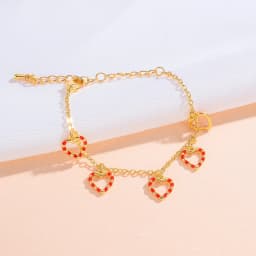 Heart Charms Bracelet for Kids Girls Baby Toddler Small Child Chic Sweetness Lovely Gift