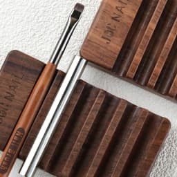 1 Pcs 6 Grids Sandalwood Nail Brush Rack Shelf Painting Pen Rest Holder Stand Wood UV Gel Brush Display Holder Wholesale