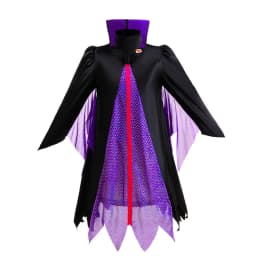 Halloween Maleficent Costume Girls Spliced Stand Collar Clothes Sleeping Beauty Princess Dress Carnival Role-playing Clothing