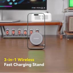 Essager 15W 3 in 1 Magnetic Wireless Charger With 96cm Retractable Type-C Cable For iPhone 16 15 14 13 Pro Max Airpods Watches